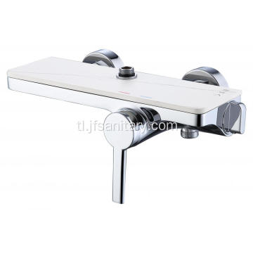 Square Shower Mixer Set na May Marble Shelf